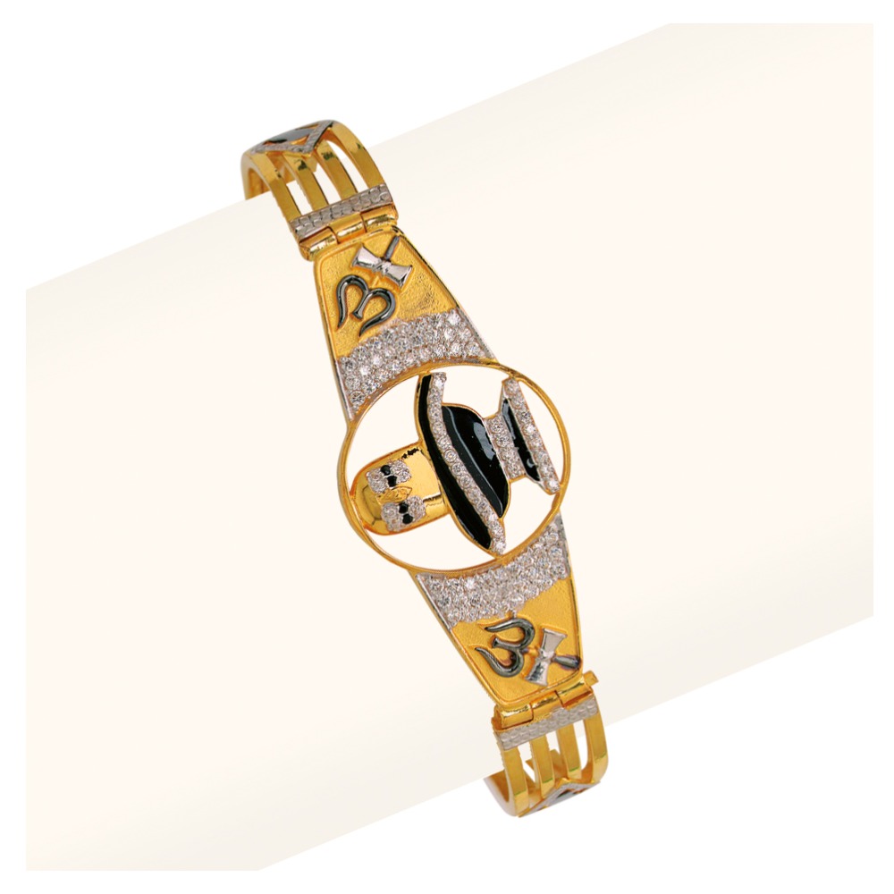 916 Gold Om Design Gents Bracelet RJA-011