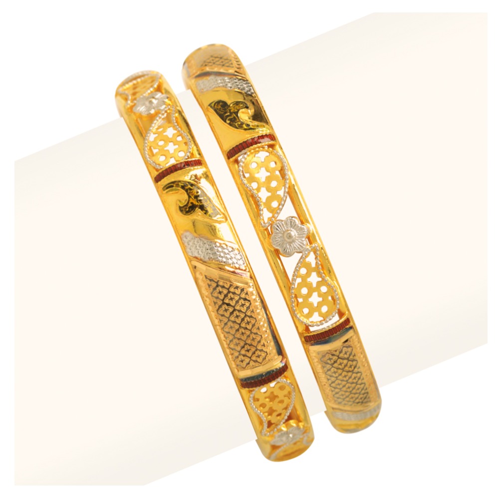 916 Gold Double Pipe Copper Kadli RJDP-058