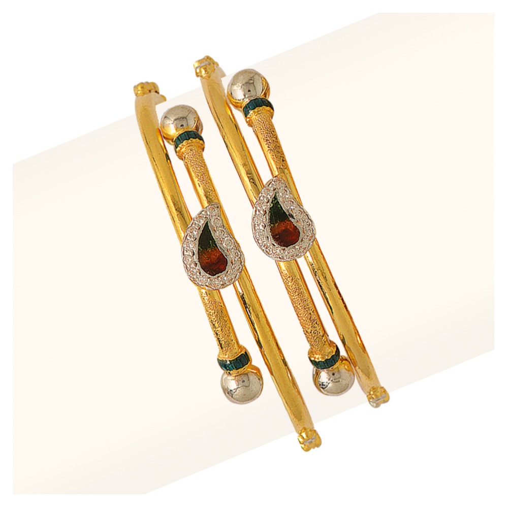 916 Gold Colorful Baby Bangles RJB-012