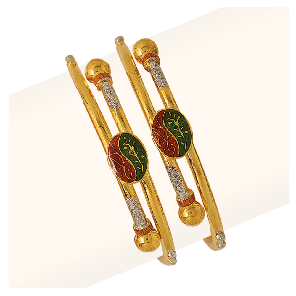 916 Colorful Design Gold Baby Bangles RJB-009