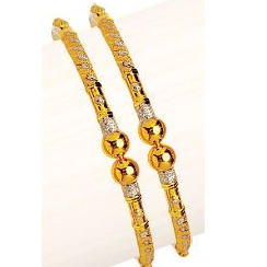 22K/916 Gold Antique Single pipe kadli