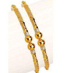 22K / 916 Gold Designer Single Pipe Bangle