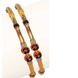 22K / 916 Gold Single Plain Pipe Bangle
