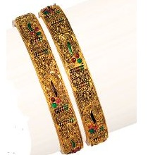 22K / 916 Gold Yellow Designer Kalkati Bangle