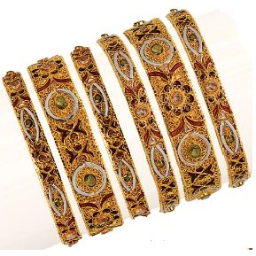 22K/916 Gold Fancy Kalkati Bangle