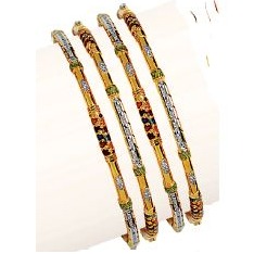 916 Gold Four Pair Modern Designer Kadli
