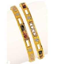 22k/916 gold double pipe kadli