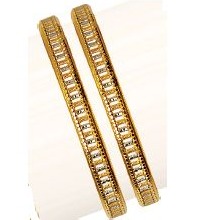 22K / 916 Gold Double Pipe Designer Kadli