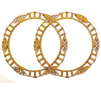 22K / 916 Gold Round Designer Antique Kadli