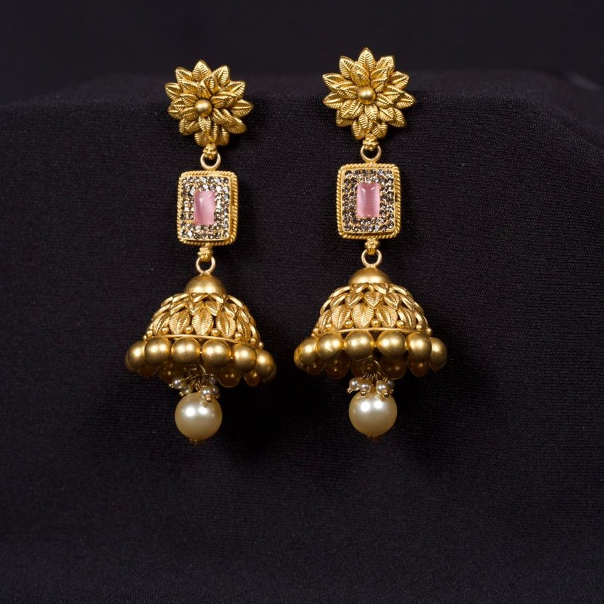 gold designer earring