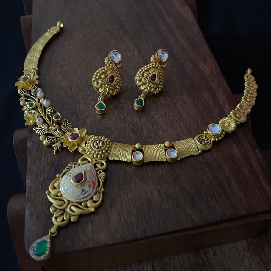 916 Wedding Gold Hallmark Necklace Set