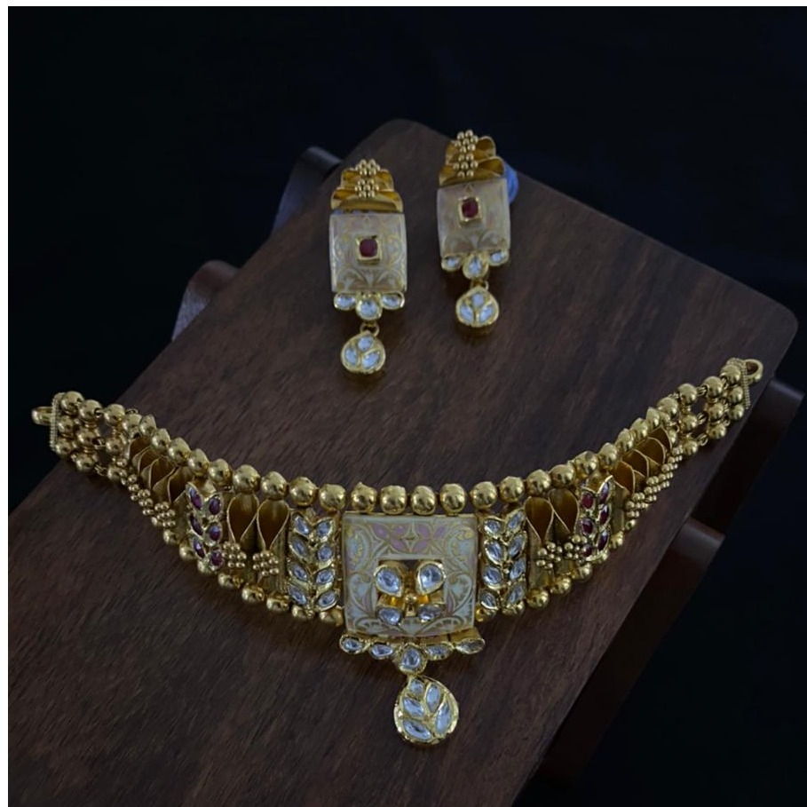 916 gold stunning design necklace set