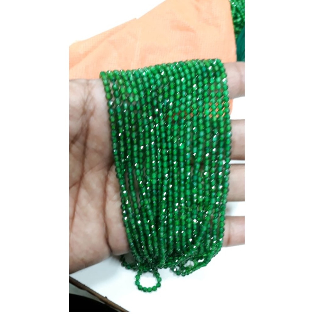2.00 mm to 4.00 mm Green Beads Europa Brilliance Forever Stone Mala