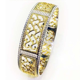 22KT / 916 Fusion Ladies CNC Ganga Jamuna Bangles