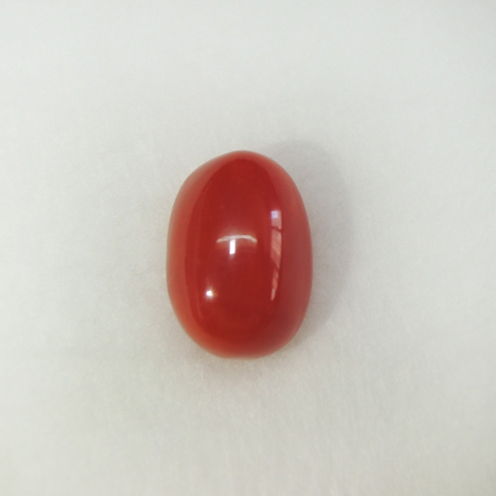 5.21ct (5.72 ratti) oval natural red-coral (mungaa) KBG-C018