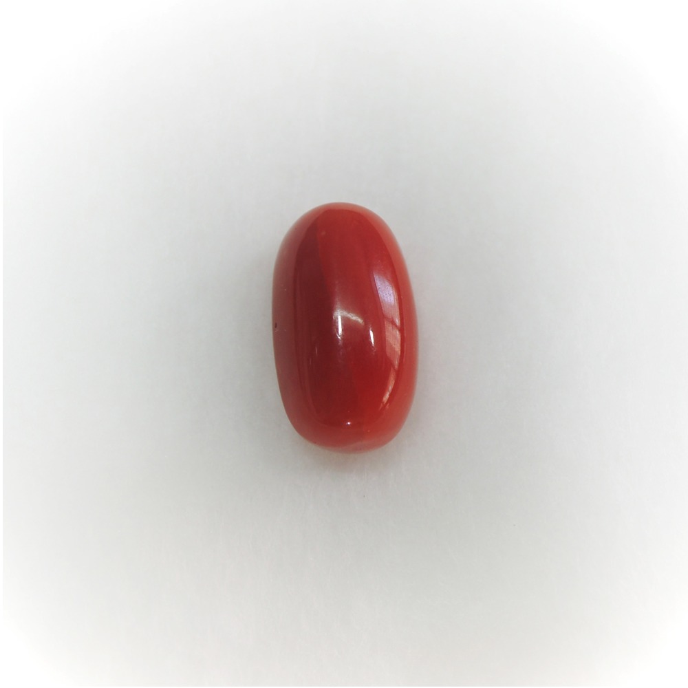 5.16ct (5.67 ratti) oval natural red-coral (mungaa) KBG-C012