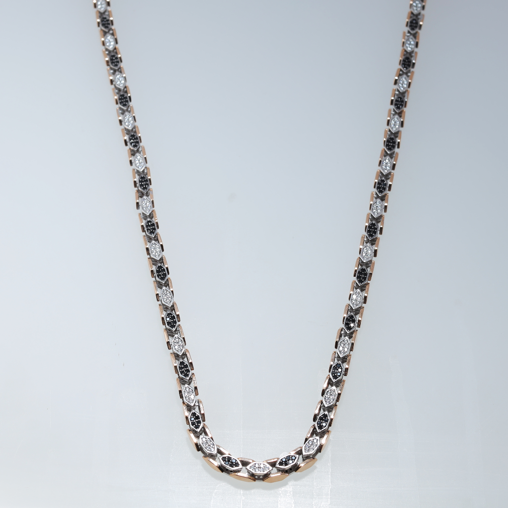 Italian stone studded gents chain