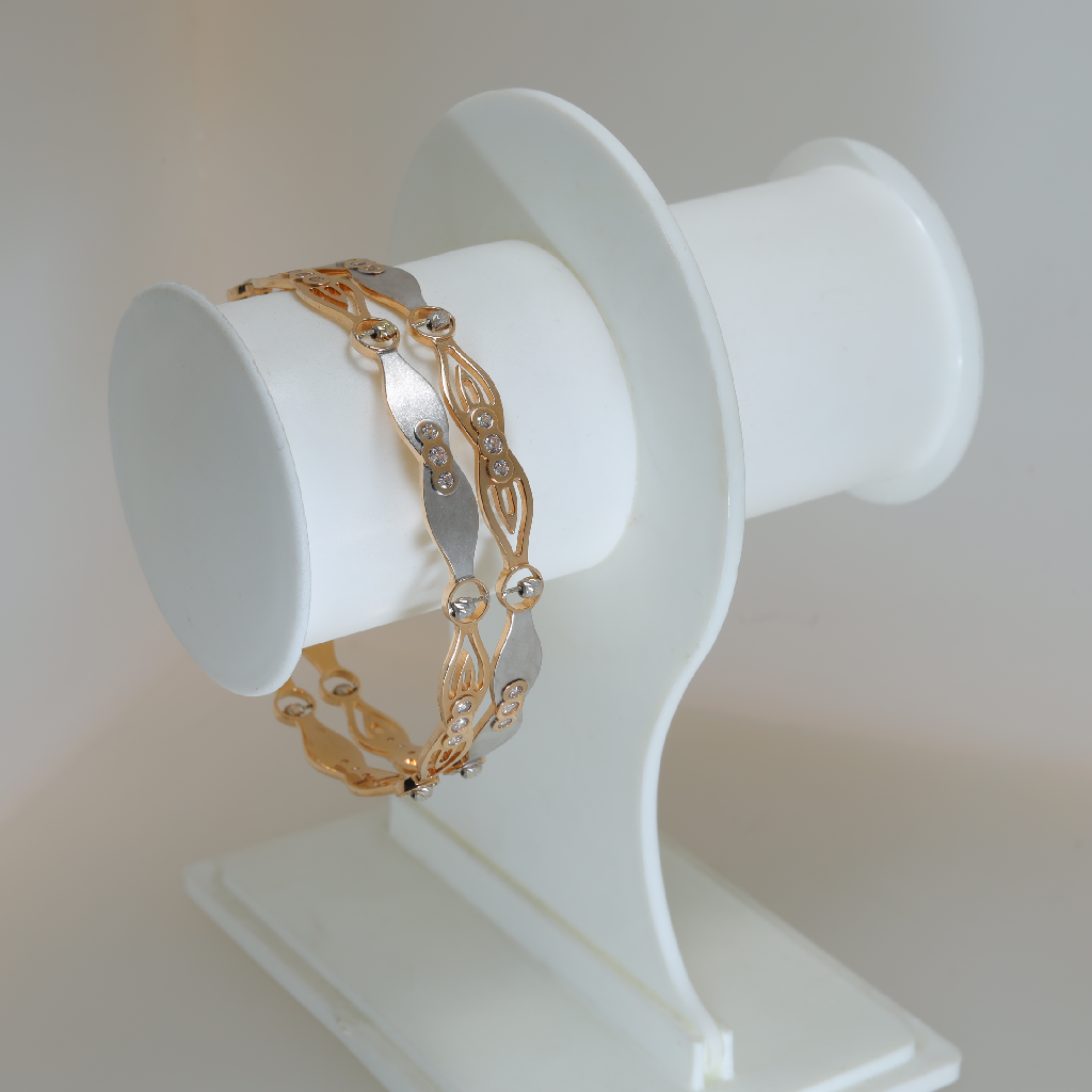 18CT Rose Gold Stylish Bangles