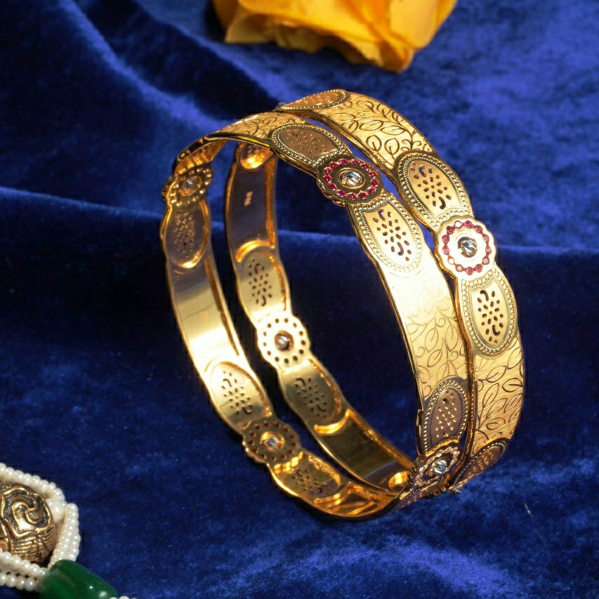 916 Gold CNC Ladies Bangles