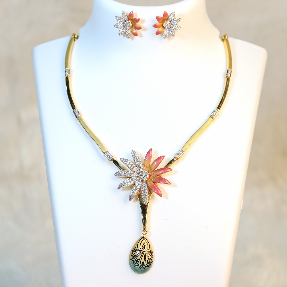 22K Gold Double Tone Dokiya Set