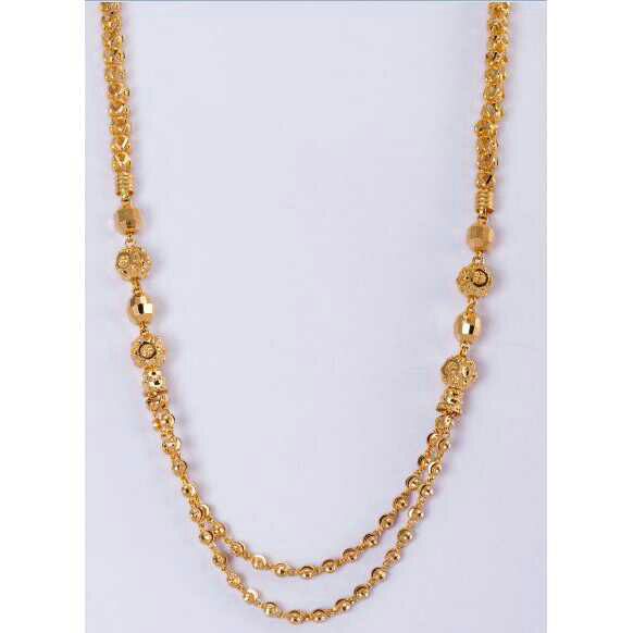 Gold 916 2 Line Ladies Designer Chain