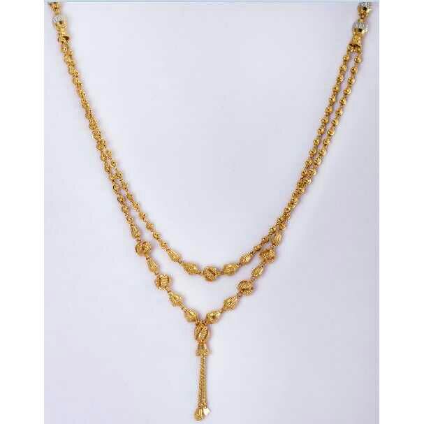 22K Handmade Gold Ladies Chain
