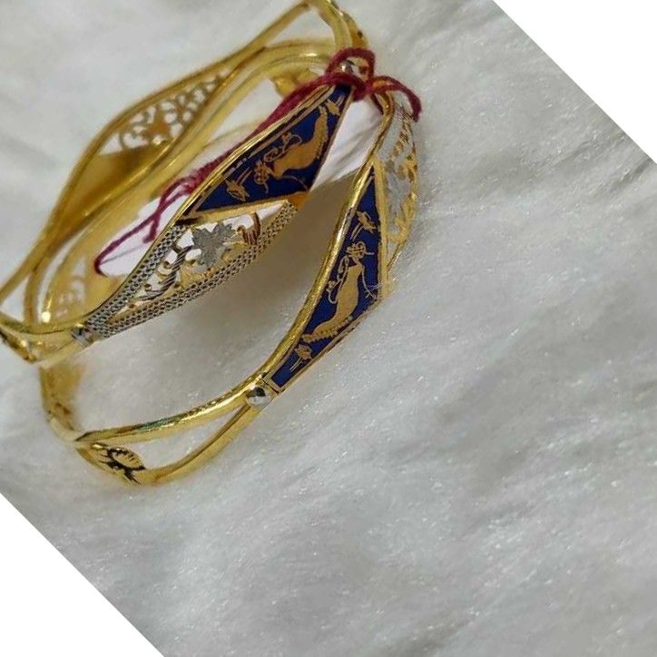 916 Fancy Gold Copper Bangles