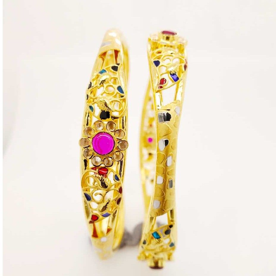 22K / 916 Gold Ladies Indian Flower Stylish Copper Kadli