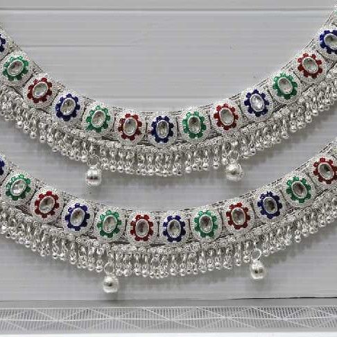 Silver jaipuri bridal payal - Image 2