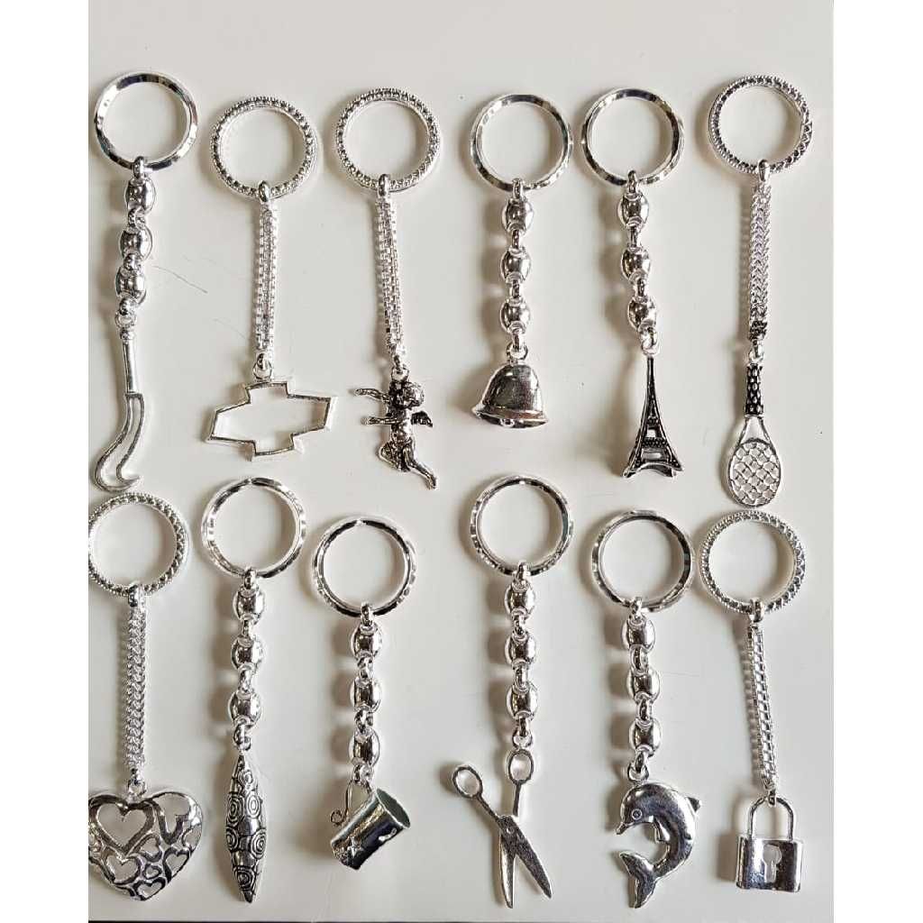 Silver fancy keychains