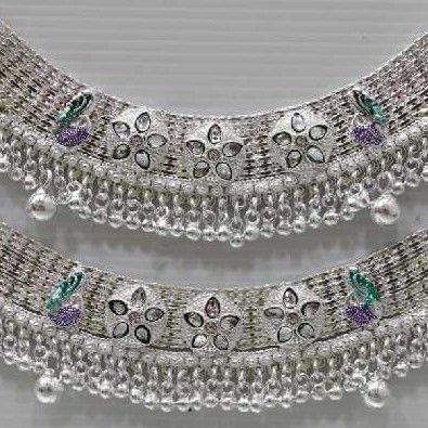 Silver fancy broad payal - Image 2