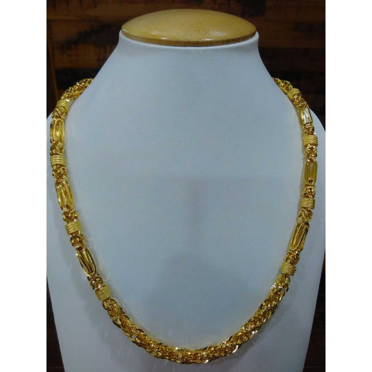 22KT Yellow Gold Indian Gents Indo Italian Vertical Chain