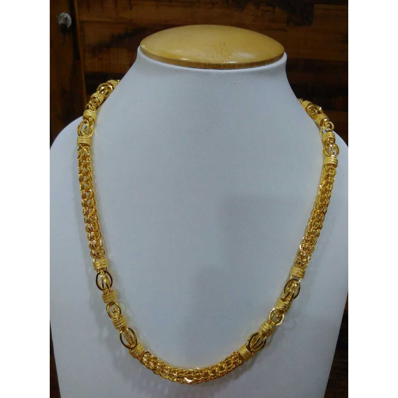 22KT Yellow Gold Indo italian Vertical Chain