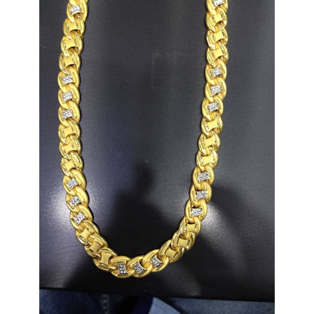 22KT Yellow gold Gents Indian Vertical Hollow Chain