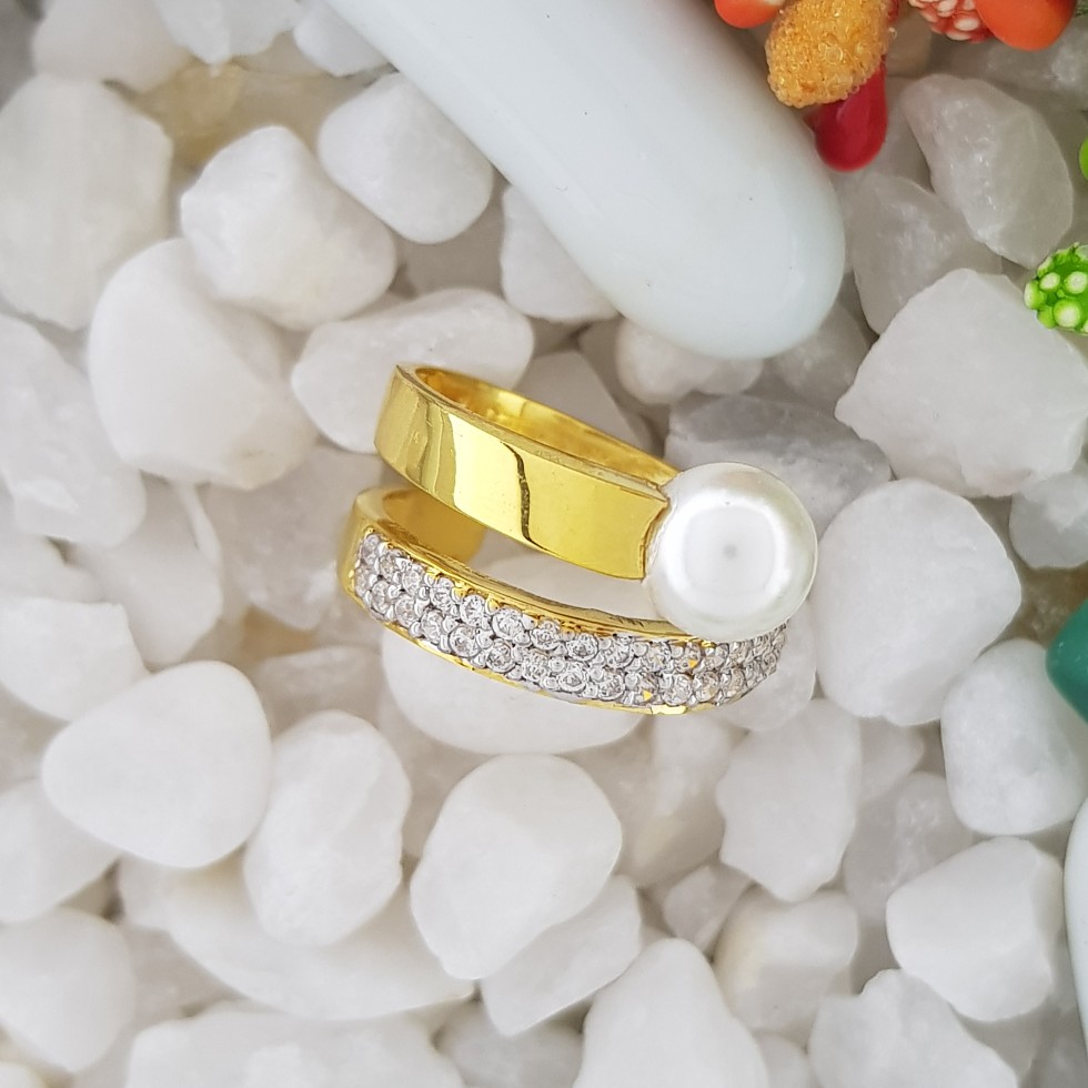 22k white Pal ring