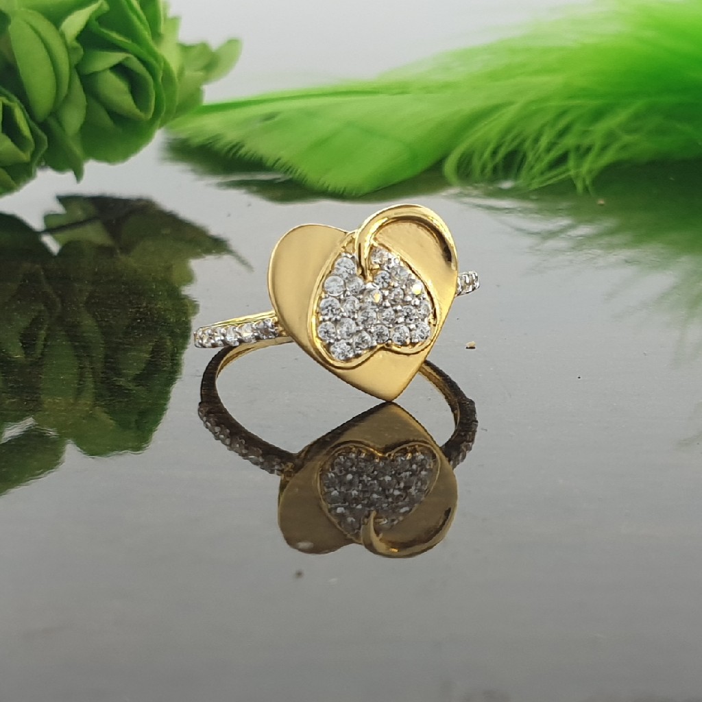 22k Heart ladies ring