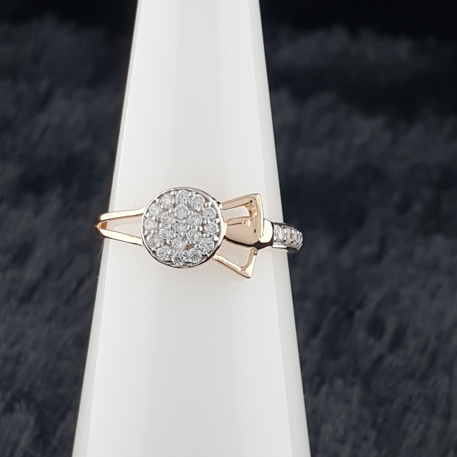 18c rose ladies ring