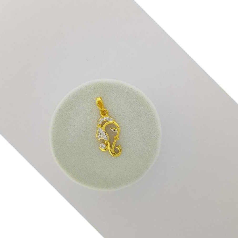 18KT Yellow Gold Fancy Ganesh Pendant