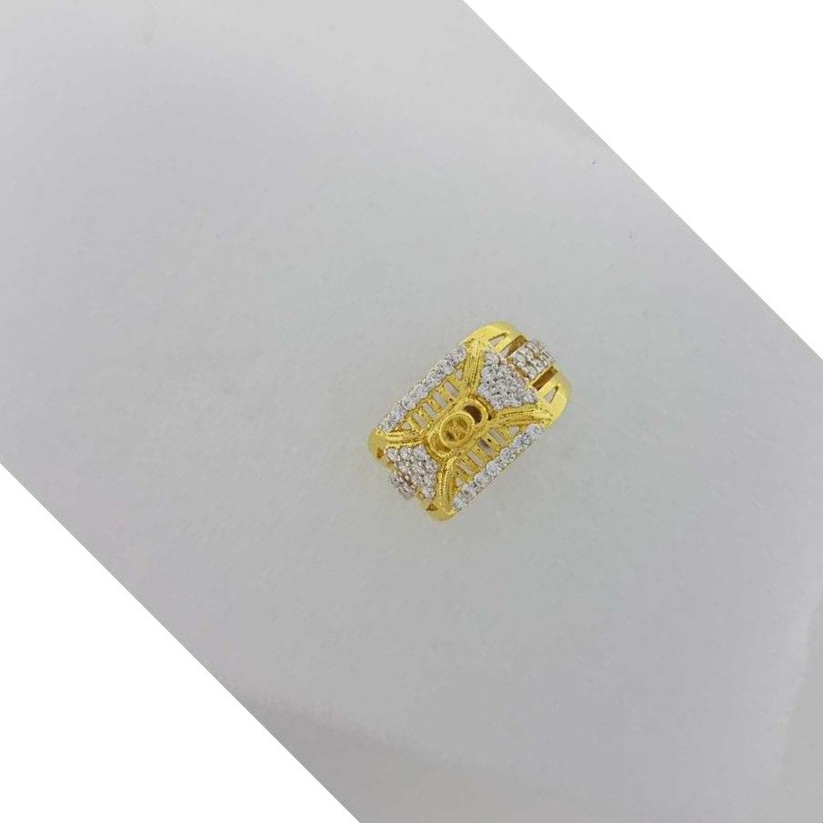 916 Yellow Gold Designer CZ Rings