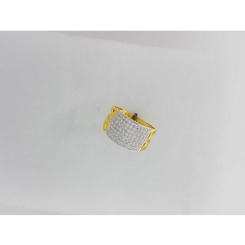 22KT Yellow Gold Studded Designer Ring