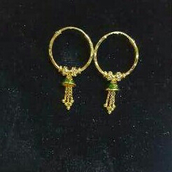 22K Gold Ladies Indian Fancy Pipe Bali Yellow