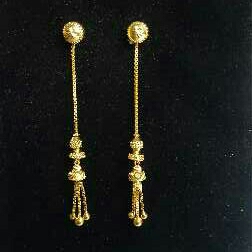 Gold Ladies Vertical Fancy Tops Yellow