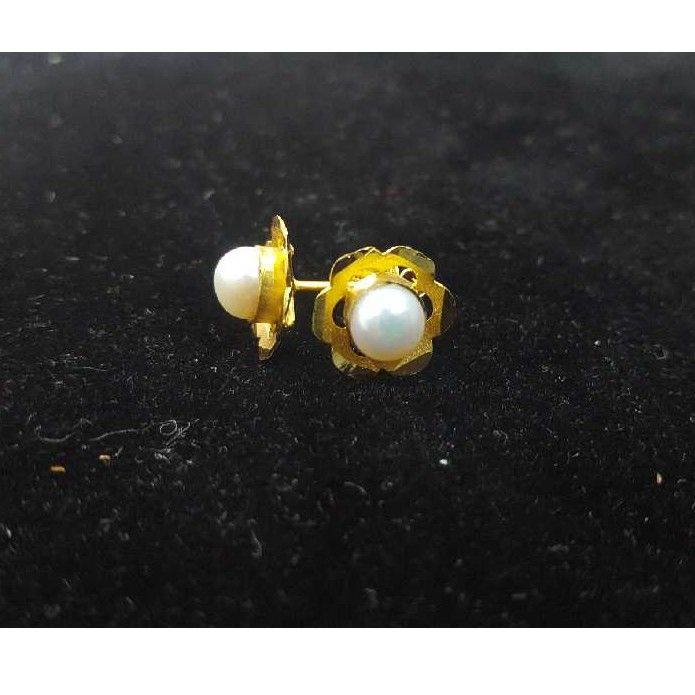 22K / 916 Gold Antique Indian Moti Earrings