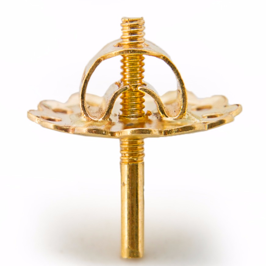 10mm Flower Dotted Screw ste (Chaki post).