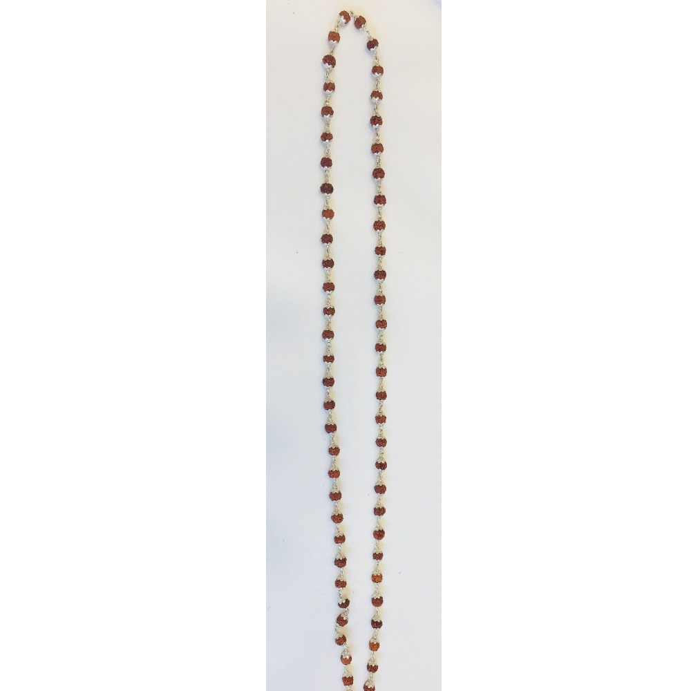 Silver rudraksh mala