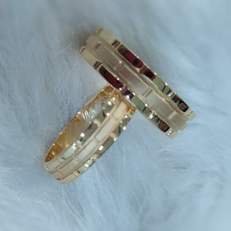 916 Gold Plain Casting Couple Band