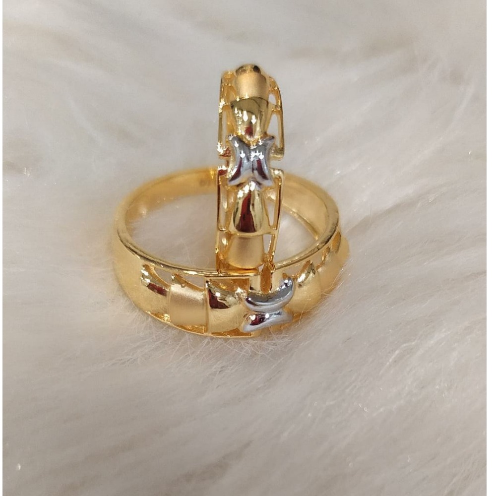 916 Gold Plain Casting Couple Band