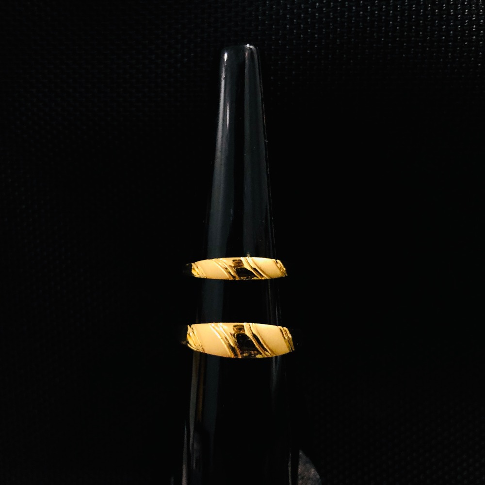 916 Gold Plain Couple Ring KDJ-R036