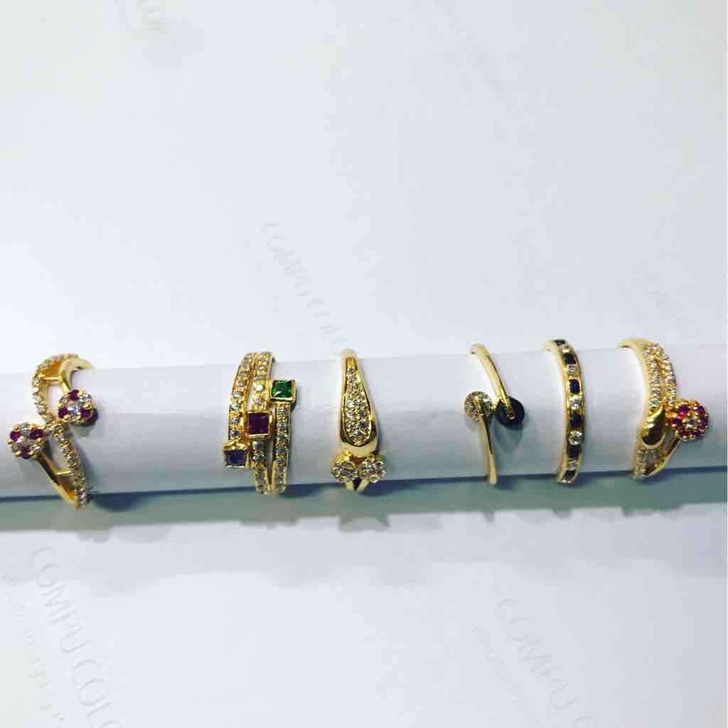 916 Gold Colorful Stone Ring