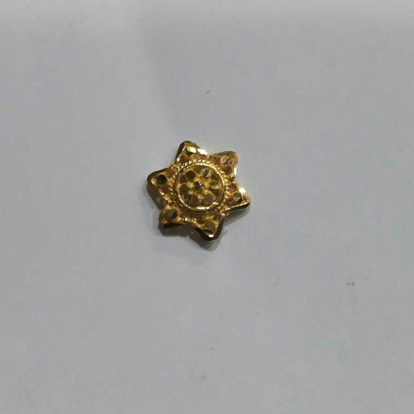 16K Gold Indian Ladies Modern Flower Nath